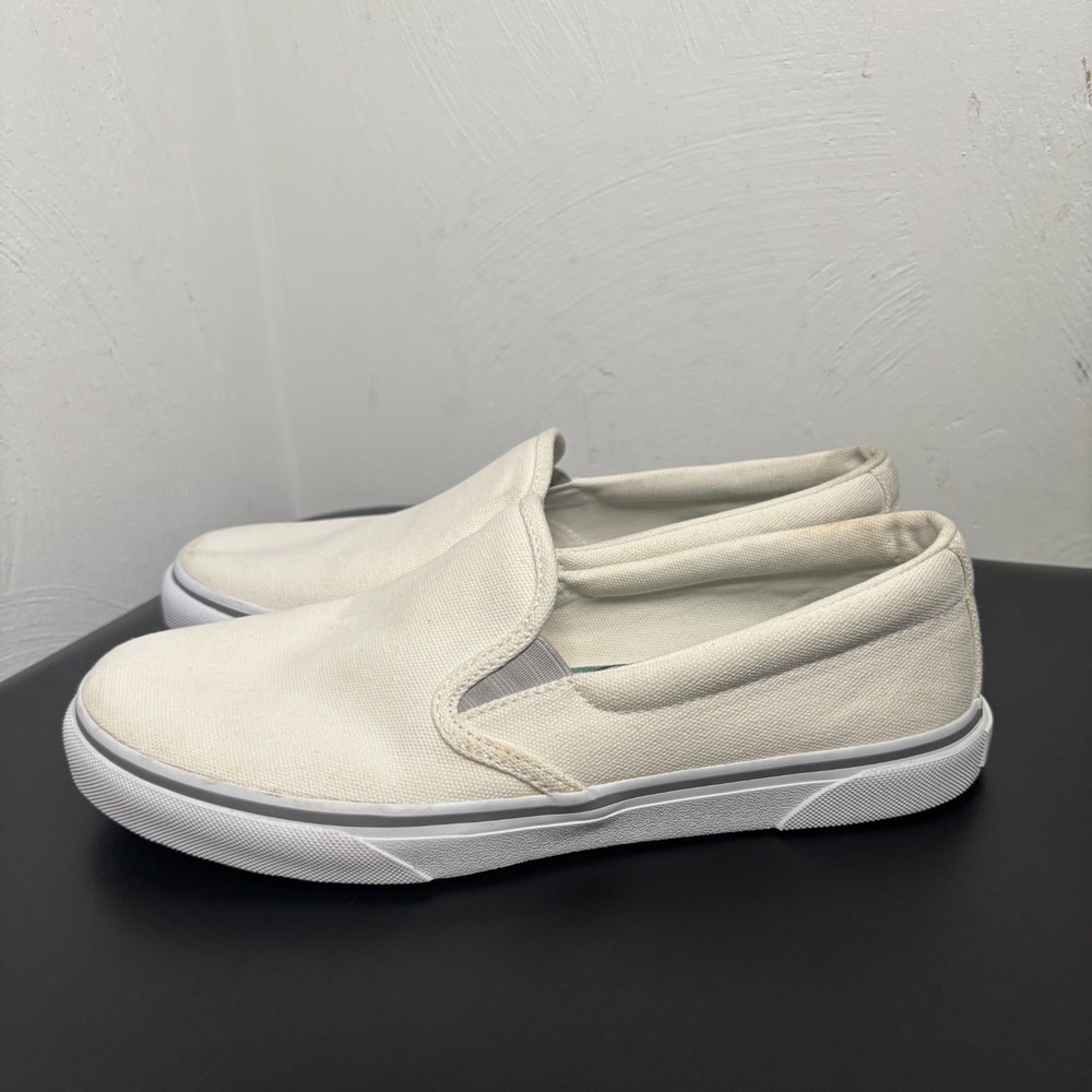 Eddie Bauer Women's Slip On Shoes Size 8.5 Haller Casual Sneakers White Canvas